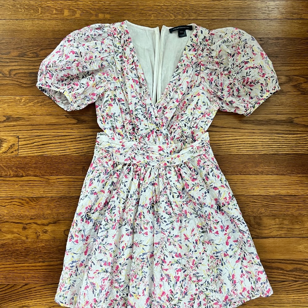 Floral Puff Sleeve French Connections Dress